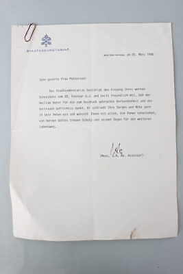 Vatikan Staatssekretariat Original-Brief 1986