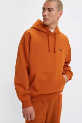 

Levis Red Tab Hoodie Мужская и женская коричневая повседневная спортивная толстовка унисекс, Коричневый