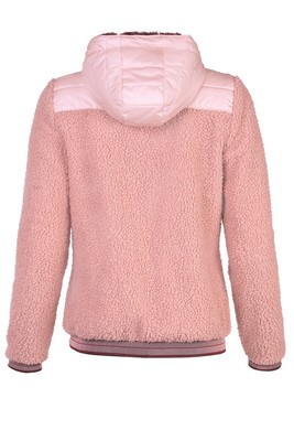 PIZ PALÜ PIZ PALÜ DAMEN PLÜSCHJACKE FALKENSTEIN JACKE ROSA BLOUSON-STIL KAPUZE TASCHEN