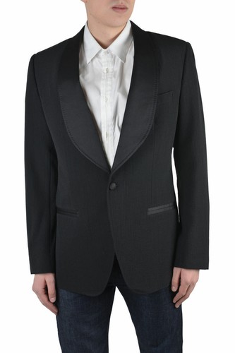 Pre-owned Dolce & Gabbana Men's Off Black Wool One Button Blazer Size Us 36 38 40 42 44 46