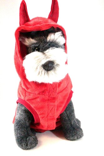 DEVILISH DOG COSTUME small outfit Sewn-in hood Complete w horns New w tags SMALL