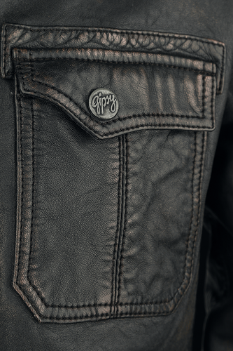 GIPSY GIPSY RANDALL NSLROV MÄNNER LEDERJACKE SCHWARZ S 100% LEDER MÄNNER BASICS, BIKER