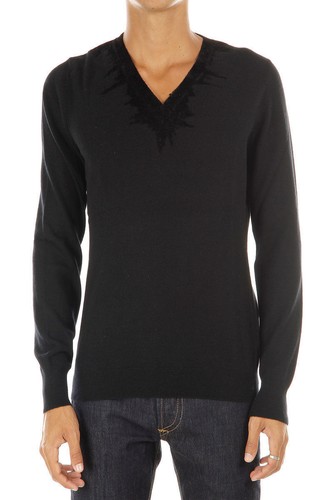 BOTTEGA VENETA KNIT SWEATER (THIN XS WOOL Green SOLID 668585