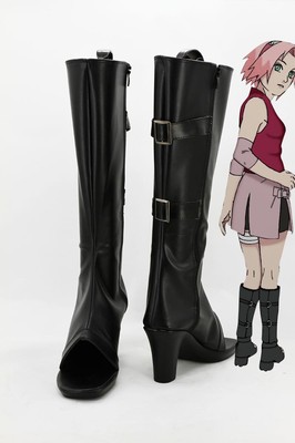 Naruto Haruno Sakura NINJA SHINOBI Cosplay Shoes Costume