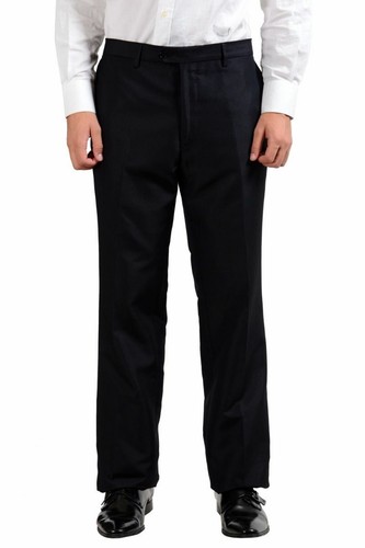 Pre-owned Versace $1620  Silk Wool Black Two Button Men's Suit Us 46 It 56