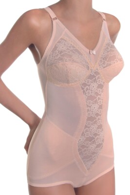 Sassa 802 Korselett ohne Bügel Bodyforming Shapewear in Puder oder Weiss