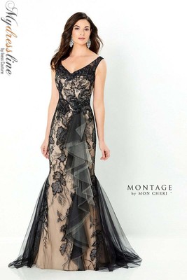 Pre-owned Mon Cheri Montage 220943 Evening Dress Lowest Price Guarantee Authentic In Silver Gray