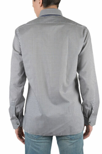 Pre-owned Lanvin Men's Multi-color Long Sleeve Plaid Dress Shirts Us 15 15.5 15.75 16 16.5 In Multicolor