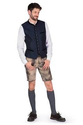 MADDOX MADDOX TRACHTEN LEDERHOSE HERREN KURZ HOPFENSEE BEIGE ANTIK ZIEGENVELOURS GÜRTEL