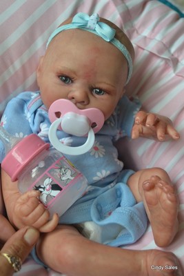 Ooak Reborn newborn real life  baby girl Chloe   Baby  art doll 