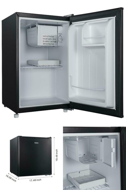 Dorm Room Refrigerator, Black, Compact Fridge, Mini, 1.7 Cu ft, Reversible Door