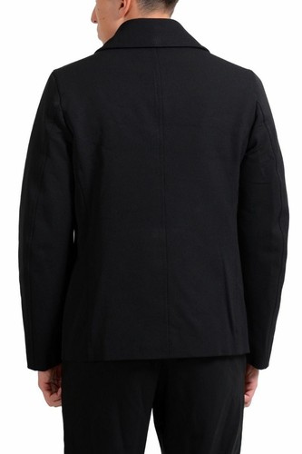 Pre-owned Prada Black Double Breasted Men's Basic Jacket Sz S M L
