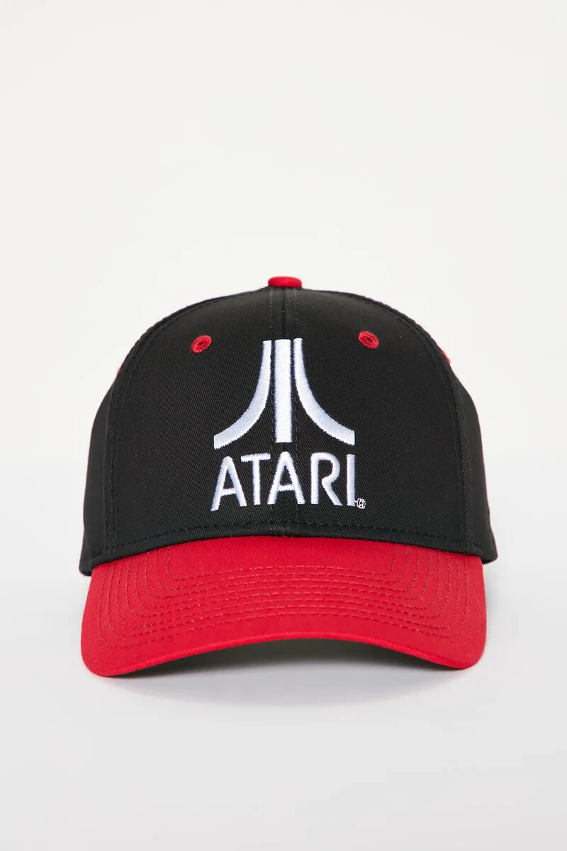 Классическая мужская кепка Snapback с вышитым логотипом Atari Gaming в винтажном стиле, красный/черный