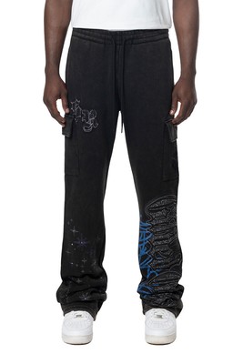 Мужские спортивные брюки Smoke Rise из флиса Dystopia со стразами-BLK-XL