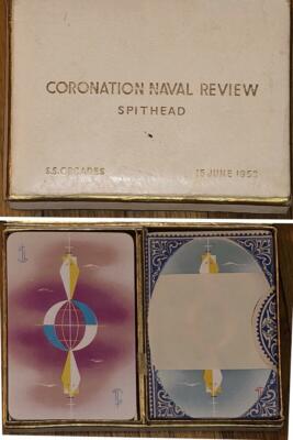 NEW Coronation Naval Revue 6-15-1953 De la Rue Playing Cards Spithead SS Orcades