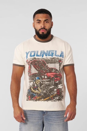 YOUNGLA (SOLD OUT) - 4033 - RETRO RINGER TEES - ENGINE