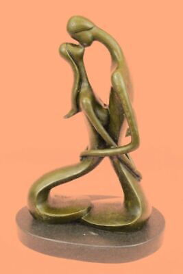 Art Deco Modern Bronze Sculpture Statue Figure Abstract Couple Loved Family Gift