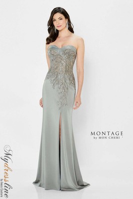 Pre-owned Mon Cheri Montage 122909 Evening Dress Lowest Price Guarantee Authentic In Emerald