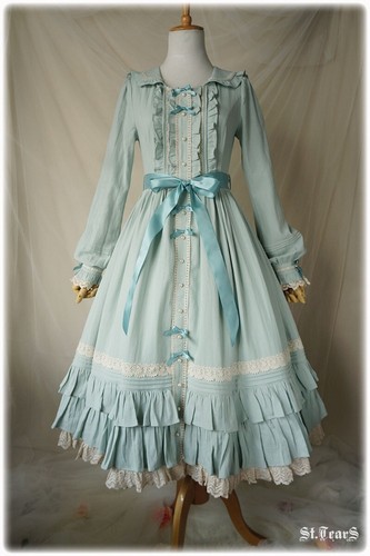 Pre-owned Handmade Custom Made To Order Ball Gown Vintage Lolita Prom Dress Plus1x-10x(sz16-52)l8 In Blue