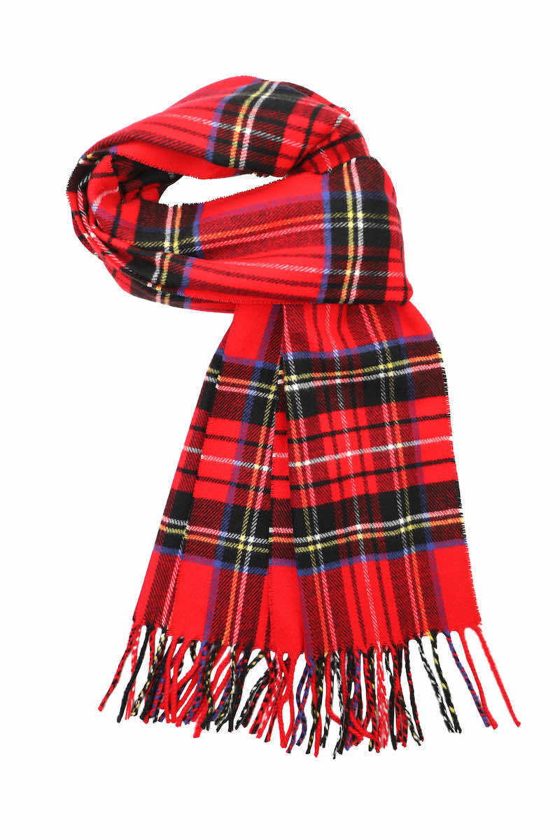 Winter Warm 100% Cashmere Plaid Scarf High Quality Scotland Made Wool Scarves