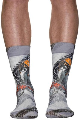 Wigglesteps Pour des hommes Unique Coton Chaussettes - Gris