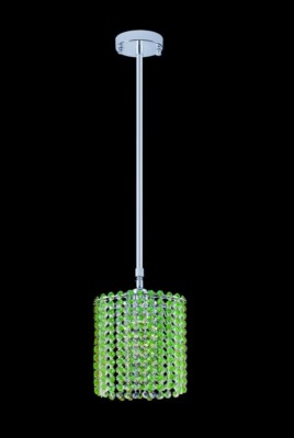 Crystal Chandelier Pendant Green Kitchen Island 1 Light Fixture Oval 5''x7''