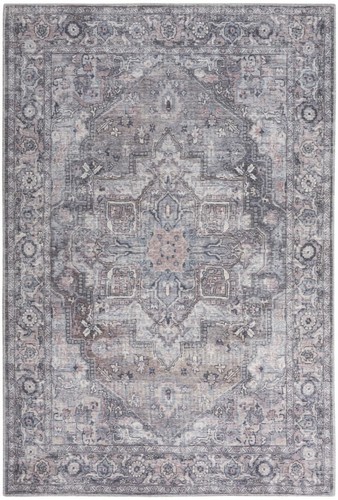 4 X 6 Серых ковриков Oriental Power Loom, которые можно стирать в стиральной машине