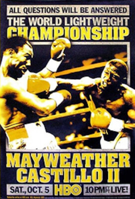 Vintage Original Floyd Mayweather 2 vs. Jose Luis Castillo Boxing Fight Poster