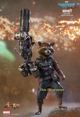 Hot Toys MMS411 Guardians of the Galaxy Rocket Deluxe Ver 1/6 Figure In Stock