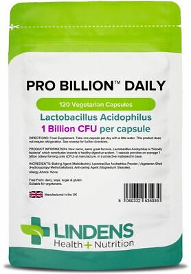 Lindens Probiotische Täglich 120 Kapseln Lactobacillus Acidophilus Probiotika