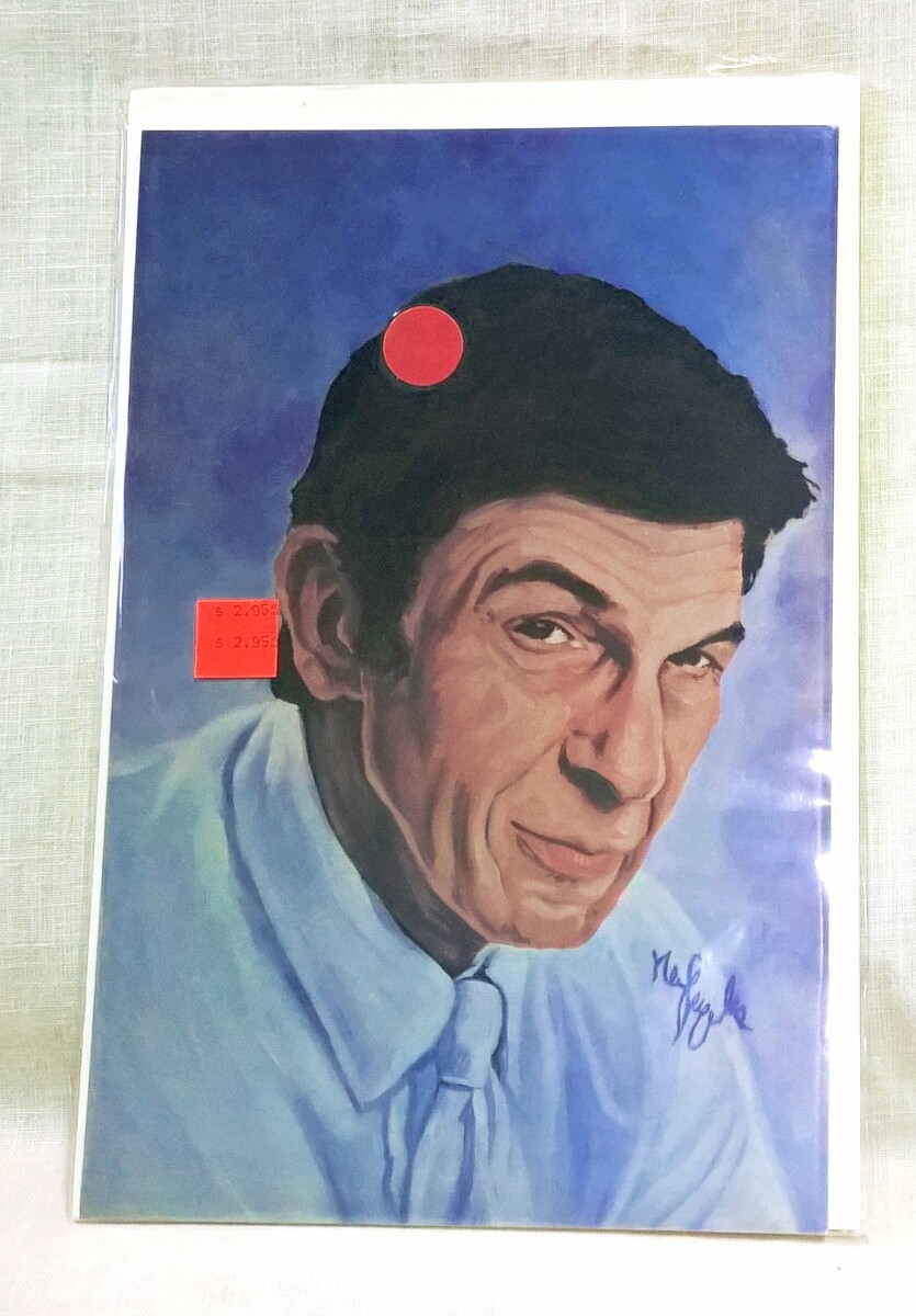 Star Trek #1 Comic 1991 Captain Picard & Spock on Back Cover