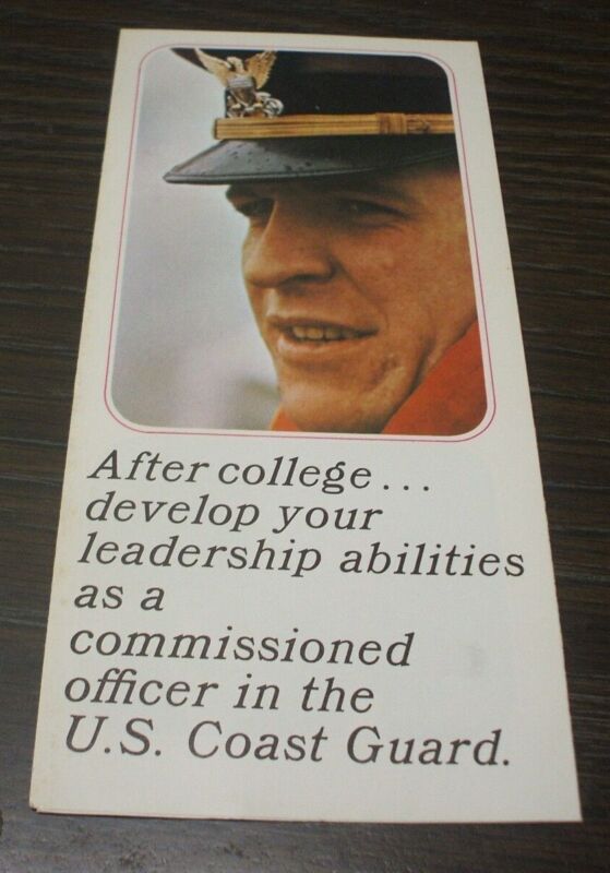 1970  COMMISSIONED OFFICER IN THE U.S. COAST GUARD Recruitment Brochure Pamphlet