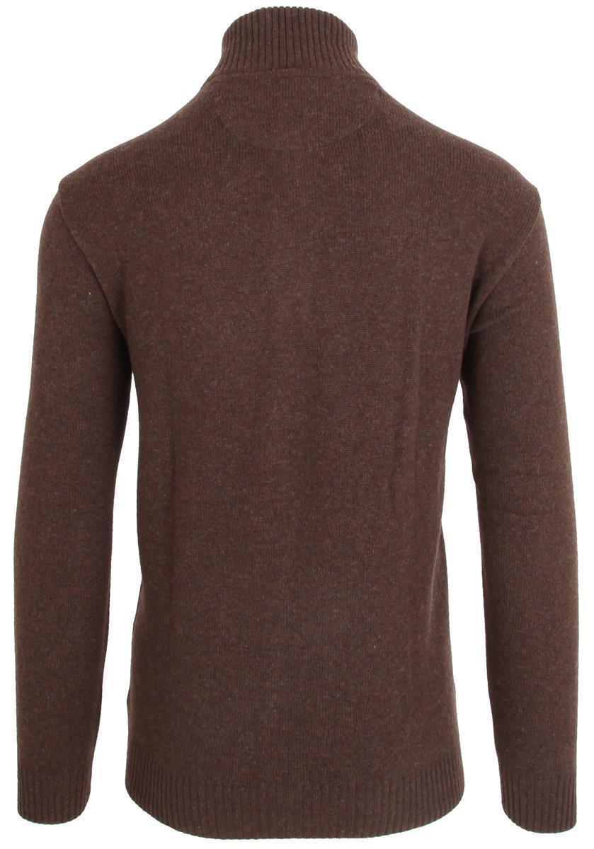Pre-owned Paul & Shark Yachting Sweater Jumper Troyer Size Xl 100% Wool Zipper Brown