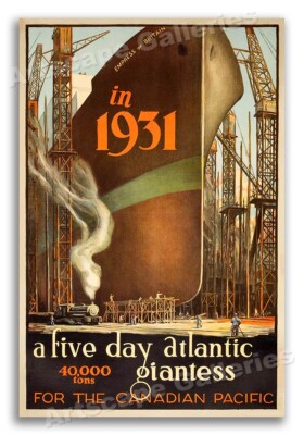 1930 Candian Pacific ''Empress of Britain'' Travel Poster - 24x36