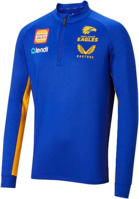 West Coast Eagles AFL Mens Quarter Zip Top Sizes S-7XL BNWT