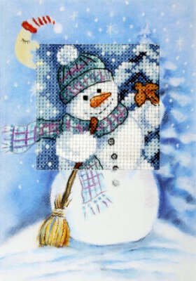 Orchidea Complete Orchidea Counted cross stitch kit - greetings card Snowman ...