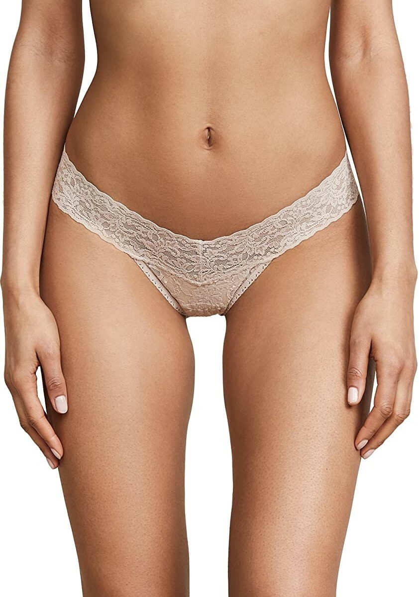 Hanky Panky Women's 178669 Lace Low Rise Thong Chai Underwear Size XS