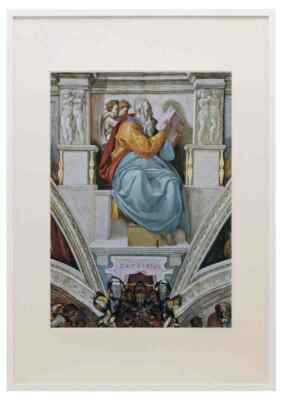 The prophet Zacharias detail by Michelangelo A3 A4 Framed Print Picture