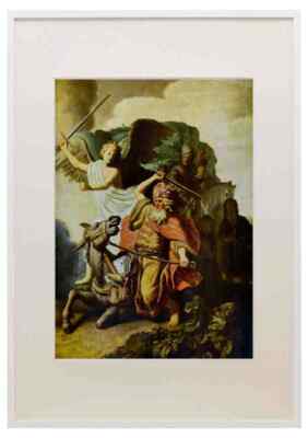 Prophet Balaam and the donkey Rembrandt A3 A4 Framed Print Picture