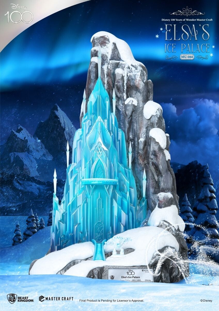 【新品未使用】定価約¥200,000-Disney Art Collection Disney Frozen Elsa Ice Palace Beast Kingdom Limited Edition