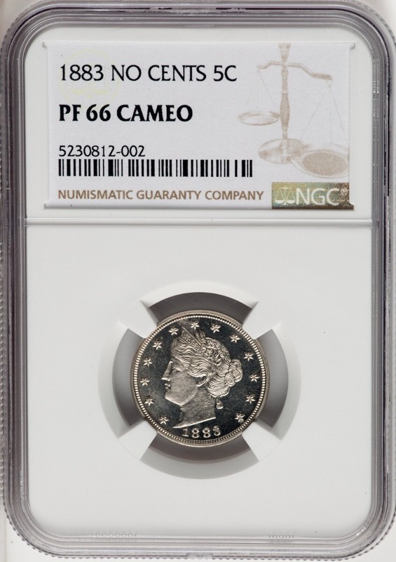 1883 NO CENTS Liberty Nickel 5C NGC PR66CAM