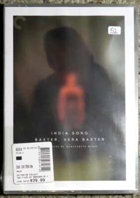 Criterion DVD NEW Two Films by Marguerite Duras India Song / Baxter, Vera Baxter