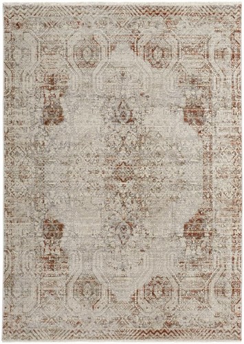 8 X 10 Коричневых, цвета Слоновой Кости и оранжевых, цветочных ковриков Power Loom с бахромой