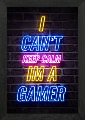 I CANT KEEP CALM IM A GAME Framed Wall Art Poster Canvas Print Picture