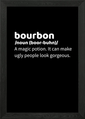 Bourbon Definition Potion Framed Wall Art Poster Canvas Print Picture