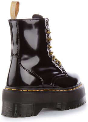 Pre-owned Dr. Martens Dr Martens Vegan Jadon Max Vegan Oxford Zip Platform Womens Boots Black Us 4 - 9