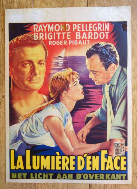 THE LIGHT ACROSS THE STREET Brigitte Bardot original belgian movie poster 