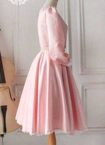 Pre-owned Handmade Custom Made To Order Vintage Hepburn Elegant Lolita Party Dress Plus 1x-10x L146 In Pink