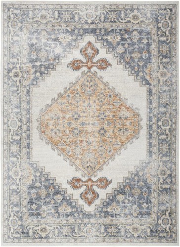 7 X 9 Серых ковриков Oriental Power Loom, которые можно стирать в стиральной машине