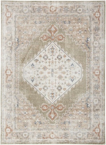 Потертый моющийся коврик Sage Oriental Power Loom размером 7 X 9 дюймов